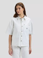 DAMSKA KOSZULA LEE SS WORKWEAR SHIRT BRIGHT WHITE 112376602