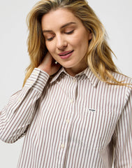 Damska Koszula Wrangler 1 Pkt Shirt Cognac 112370777