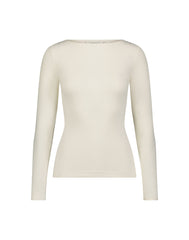 Damska Koszulka Lee Ls Boat Neck Tee Ecru 112355203