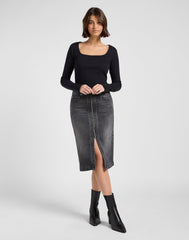 Longsleeve Damski Koszulka Z Długim Rękawem Lee LS Square Neck Black 112370951