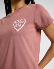 Damska Koszulka Lee Small Logo Tee Henna 112363636