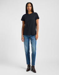 Damska Koszulka Lee Ss Crew Twinpack Black White 112363634