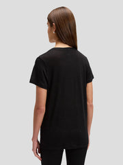 DAMSKA KOSZULKA LEE V NECK TEE BLACK 112378740