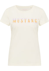 Damska Koszulka Mustang Logo T-shirt Loa Whisper White 1015177 2013