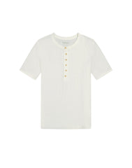 Damska Koszulka Wrangler Femme Knit Henley Worn White 112370743