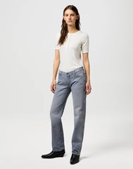 Damska Koszulka Wrangler Femme Knit Henley Worn White 112370743