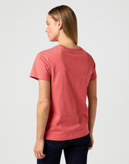 Damska Koszulka Wrangler Regular Tee Mineral Red 112362782