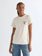 Damska Koszulka Wrangler Sign Off Tee Worn White 112378332