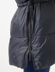 Damska Kurtka Zimowa Pikowana Mustang Heidi Mid Puffer Ebony 1012753 4086