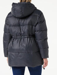 Damska Kurtka Zimowa Pikowana Mustang Heidi Mid Puffer Ebony 1012753 4086