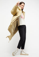 Damska Kurtka Zimowa Pikowana Mustang Heidi Puffer Coat Olive Gray 1014197 6232