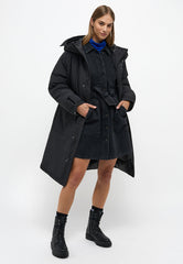 Damska Kurtka Zimowa Pikowana Mustang Long Parka Moonless Night 1014581 4137