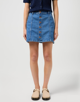 Damska Spódnica Wrangler Denim Mini Skirt Mid Wash 112352524