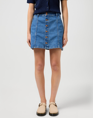 Damska Spódnica Wrangler Denim Mini Skirt Mid Wash 112352524