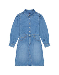 Damska Sukienka Jeansowa Lee Long Sleeve Dress Fine Blue 112370996