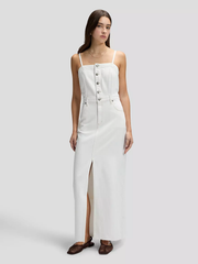 DAMSKA SUKIENKA JEANSOWA LEE MAXI DENIM DRESS POWDER WHITE 112376937
