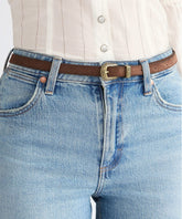 Damski Pasek Wrangler Thin Western Belt Brown Suede 112378840
