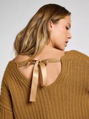 DAMSKI SWETER LEE KIMONO SLEEVE KNIT GLAZED GINGER 112358305