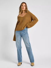 DAMSKI SWETER LEE KIMONO SLEEVE KNIT GLAZED GINGER 112358305