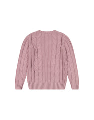 Damski Sweter Wrangler Cable Knit Crew Keepsake Lilac 112370799