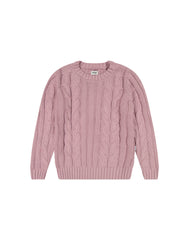 Damski Sweter Wrangler Cable Knit Crew Keepsake Lilac 112370799