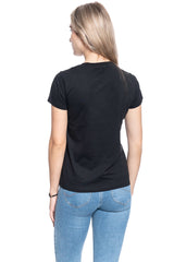 DAMSKI T-SHIRT LEE CREW NECK TEE BLACK L41LYG01 112109066