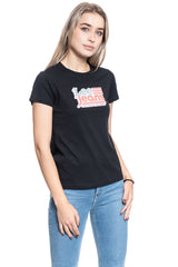 DAMSKI T-SHIRT LEE CREW NECK TEE BLACK L41LYG01 112109066