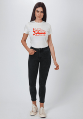 Damski T-Shirt Lee Slim Logo Tee White Canvas L44CEPRR 112109812