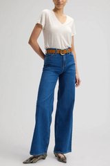 DAMSKIE KOSZULKA LEE V NECK ECRU 112377020
