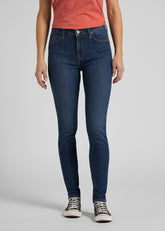 Damskie Spodnie Jeansowe Lee Scarlett High Mid Used L626SIVE 112114390