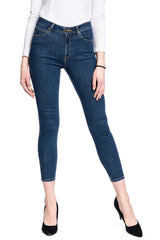 Damskie Spodnie Jeansowe Lee Scarlett High Zip Stone Travis L31BMOBJ 112107036