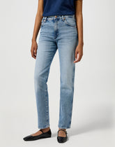 Damskie Spodnie Jeansowe Wrangler Sunset Frosty Silver 112356409