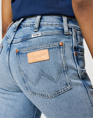 Damskie Spodnie Jeansowe Wrangler Sunset Frosty Silver 112356409