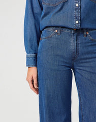 Damskie Spodnie Jeansowe Wrangler World Wide Real Blue 112362656