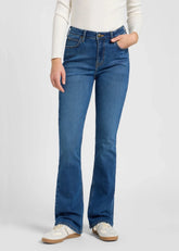 Damskie Spodnie Jeansowe Lee Breese Boot Deep In 112370942