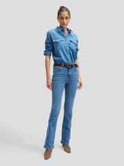 DAMSKIE SPODNIE LEE BREESE BOOT SAPPHIRE POND 112378934
