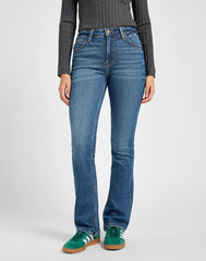 Damskie Spodnie Lee Breese Boot Valiant Blue 112355273