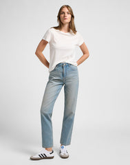 Damskie Spodnie Jeansowe Lee CBL Mom Jeans Denim Days L34HUXE27 112340616