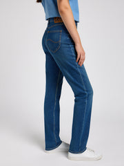 Damskie Spodnie Jeansowe Lee Marion Straight Sunken Waterfall 112351240