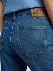 Damskie Spodnie Jeansowe Lee Marion Straight Sunken Waterfall 112351240