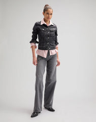 Damskie Spodnie Jeansowe Lee Rider Loose Blackbeery 112376693