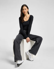 Damskie Spodnie Jeansowe Lee Rider Loose Bygone Era 112370947