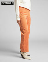 Damskie Spodnie Sztruksowe Lee Wide Leg Long Sandy Peach L31ZQU42 112139900