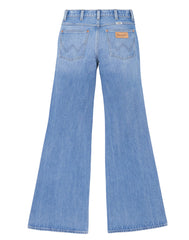 DAMSKIE SPODNIE WRANGLER 70S FLARE SOFT OCEAN 112371178