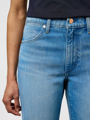 DAMSKIE SPODNIE WRANGLER 70S FLARE SOFT OCEAN 112371178