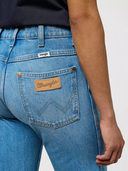 DAMSKIE SPODNIE WRANGLER 70S FLARE SOFT OCEAN 112371178