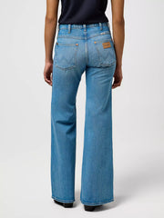 DAMSKIE SPODNIE WRANGLER 70S FLARE SOFT OCEAN 112371178