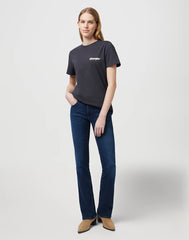 Damskie Spodnie Wrangler Bootcut Nightshade 112342797