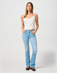 Damskie Spodnie Wrangler Bootcut Pale & Worn 112364509