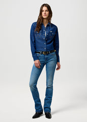 Damskie Spodnie Jeansowe Wrangler Bootcut Rustler Wash 112373180